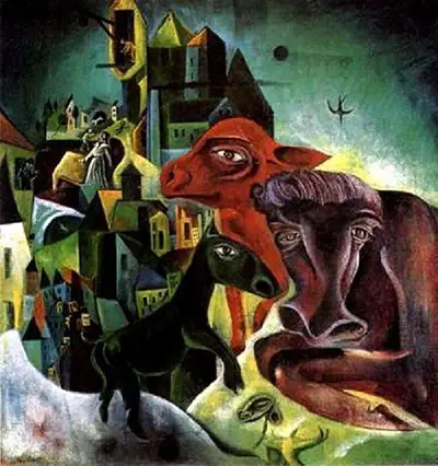 City with Animals Max Ernst